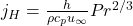 j_H = \frac{h}{\rho c_p u_\infty} Pr^{2/3}